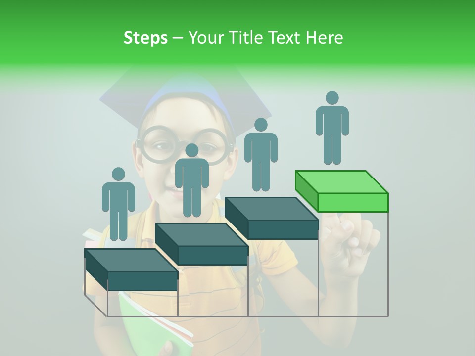 Graduation Smiling Lad PowerPoint Template