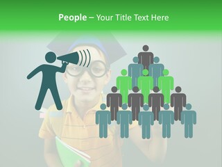 Graduation Smiling Lad PowerPoint Template