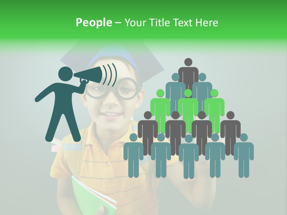 Graduation Smiling Lad PowerPoint Template