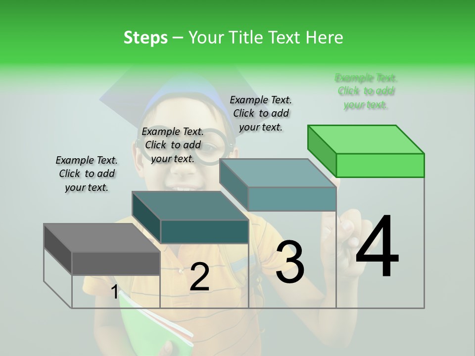 Graduation Smiling Lad PowerPoint Template