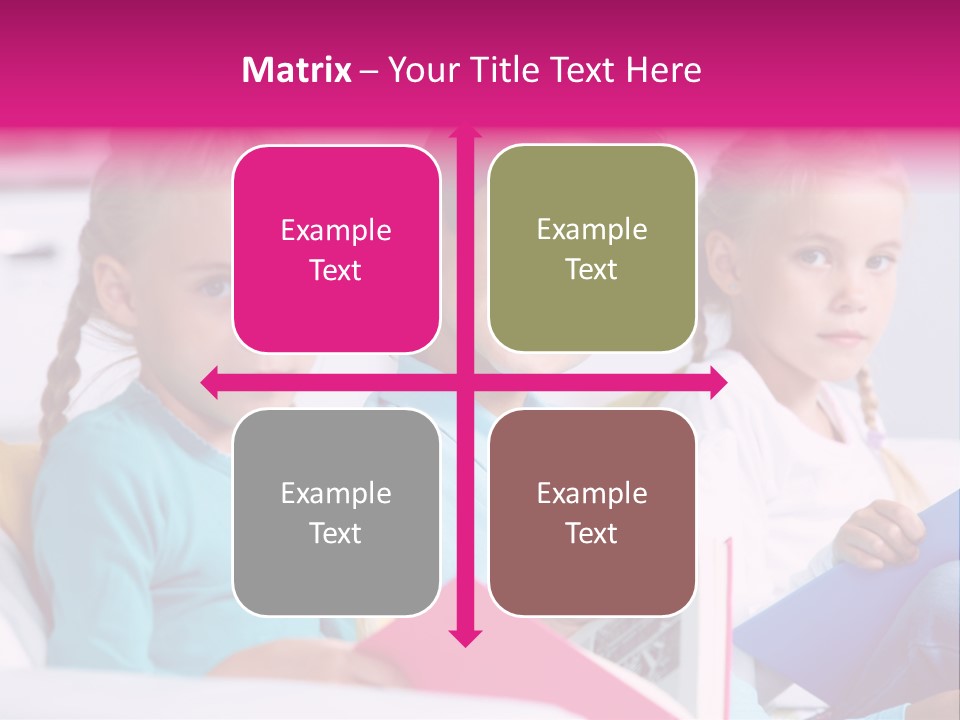 Schoolkid Together Caucasian PowerPoint Template