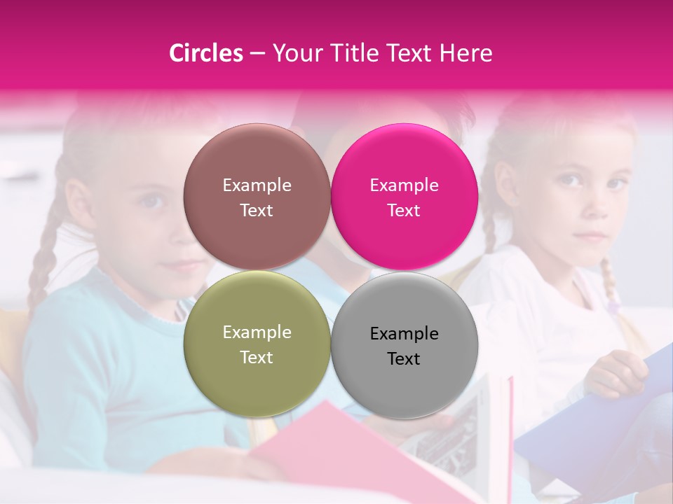 Schoolkid Together Caucasian PowerPoint Template