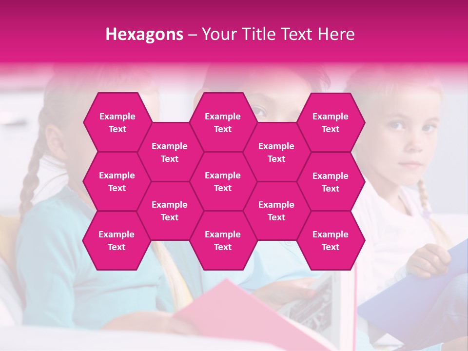 Schoolkid Together Caucasian PowerPoint Template