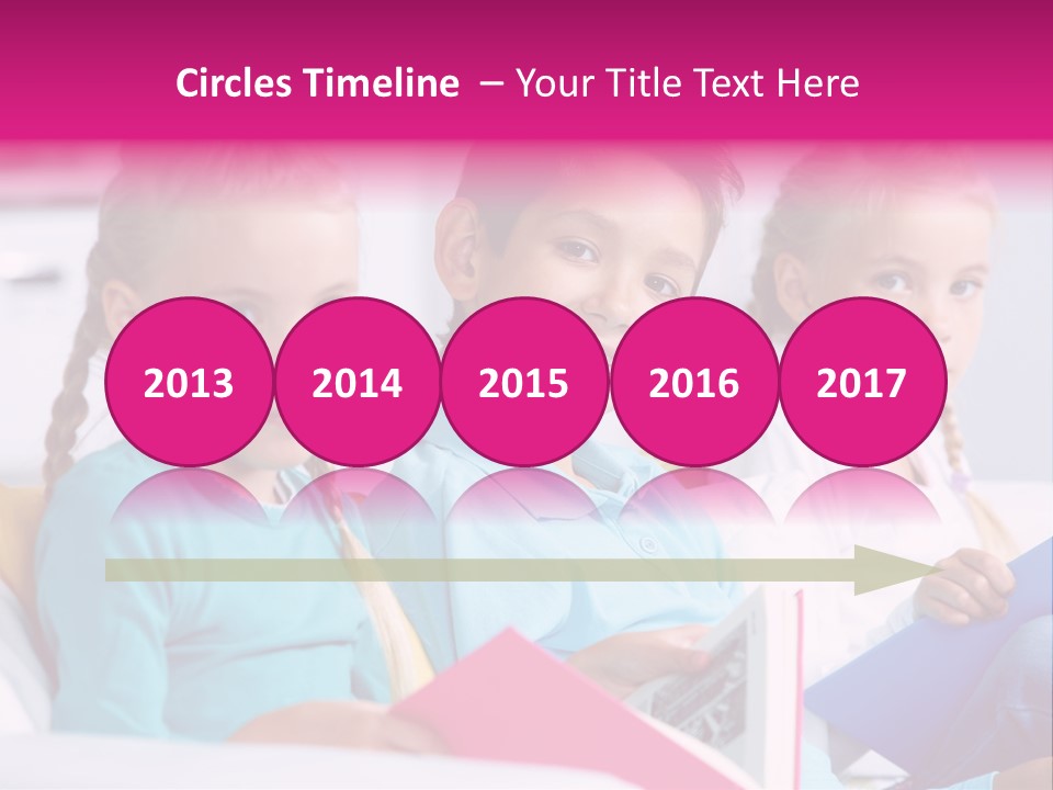 Schoolkid Together Caucasian PowerPoint Template