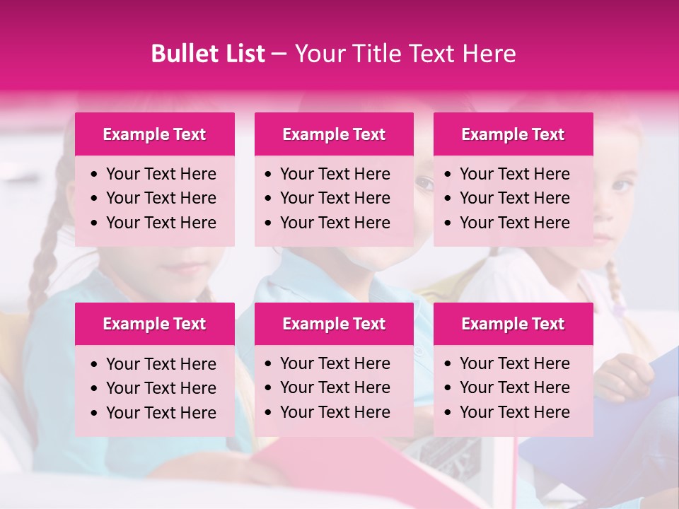 Schoolkid Together Caucasian PowerPoint Template