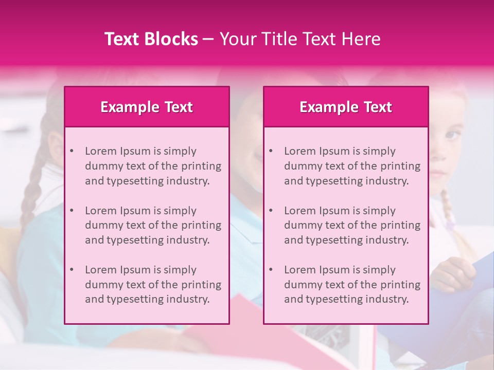 Schoolkid Together Caucasian PowerPoint Template