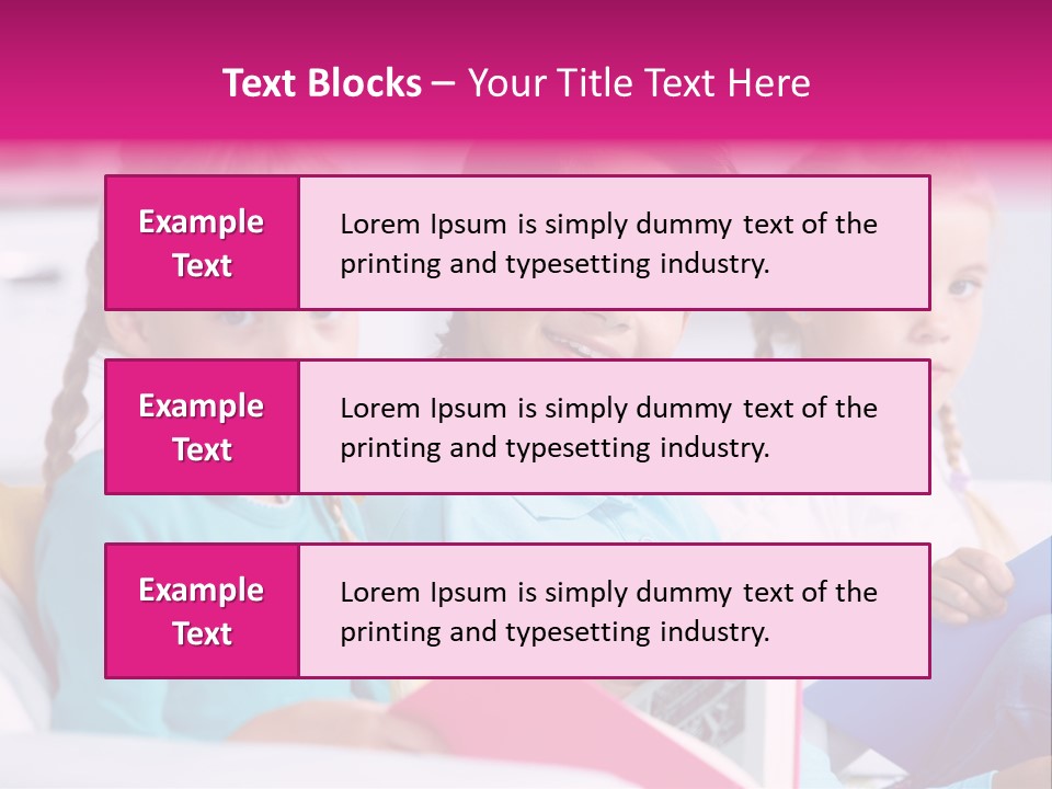 Schoolkid Together Caucasian PowerPoint Template