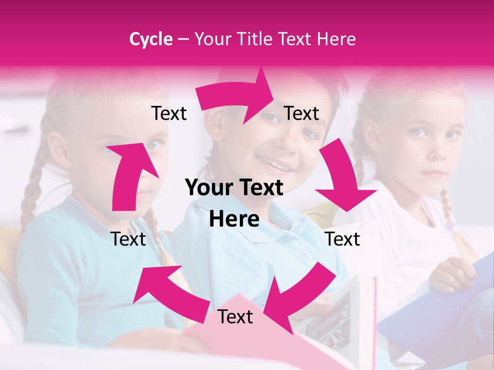 Schoolkid Together Caucasian PowerPoint Template