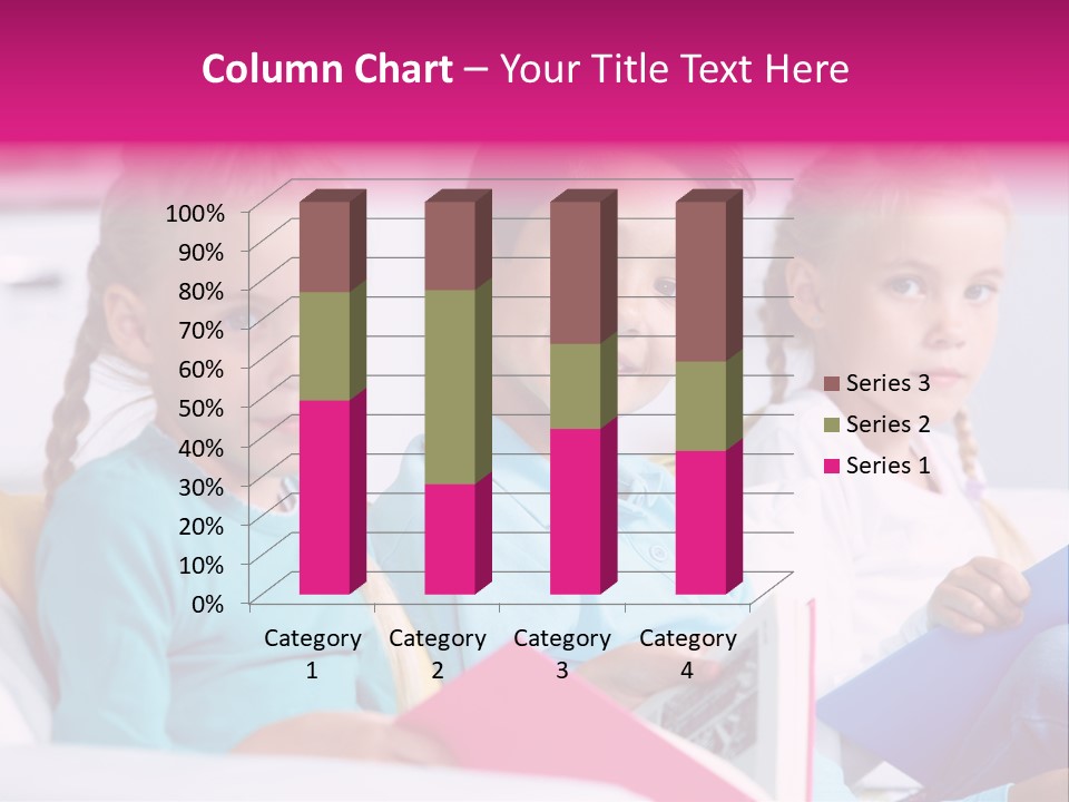 Schoolkid Together Caucasian PowerPoint Template