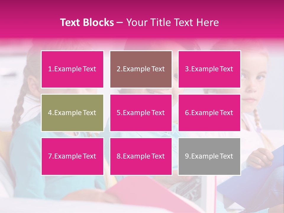 Schoolkid Together Caucasian PowerPoint Template