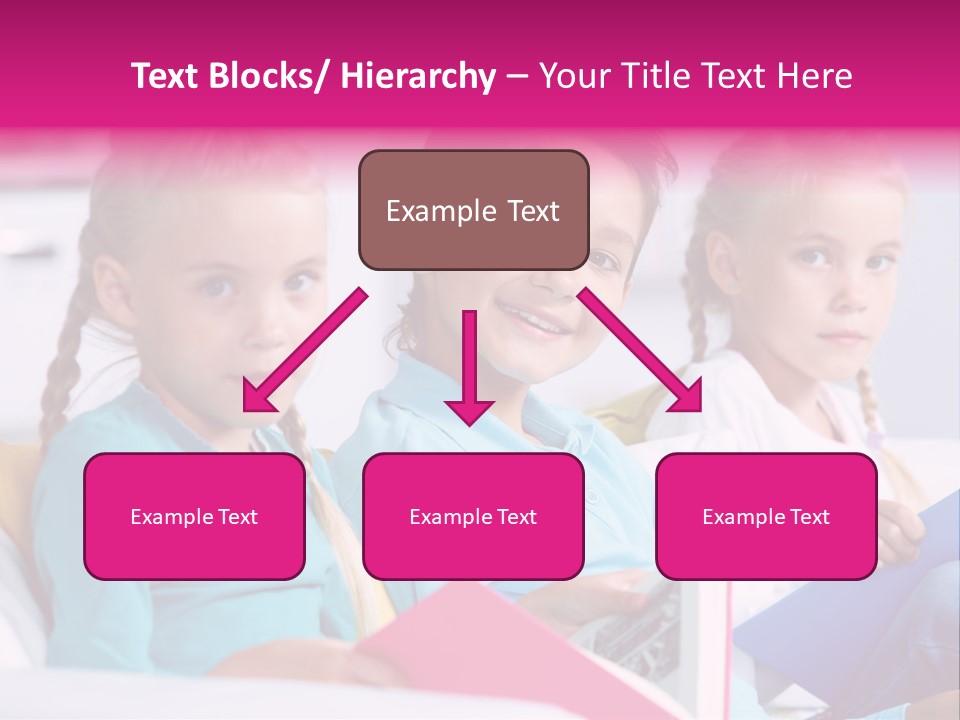 Schoolkid Together Caucasian PowerPoint Template