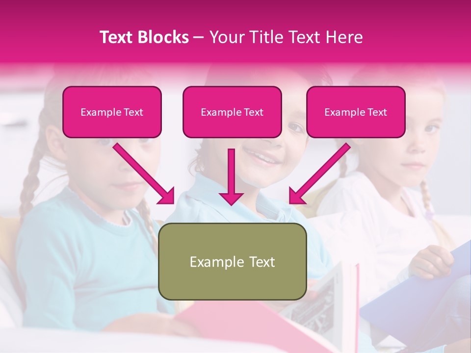Schoolkid Together Caucasian PowerPoint Template