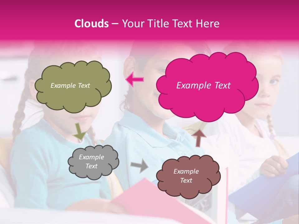 Schoolkid Together Caucasian PowerPoint Template