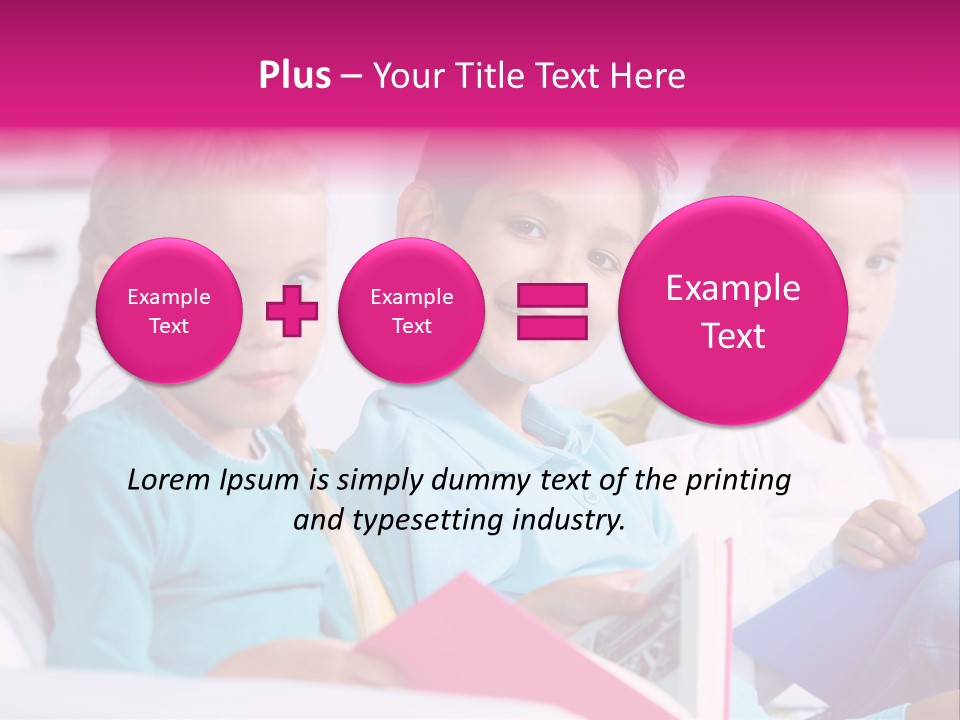 Schoolkid Together Caucasian PowerPoint Template
