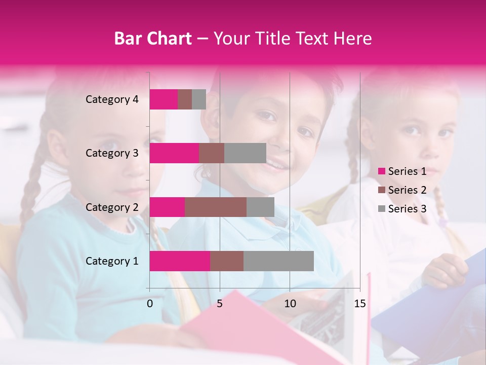 Schoolkid Together Caucasian PowerPoint Template
