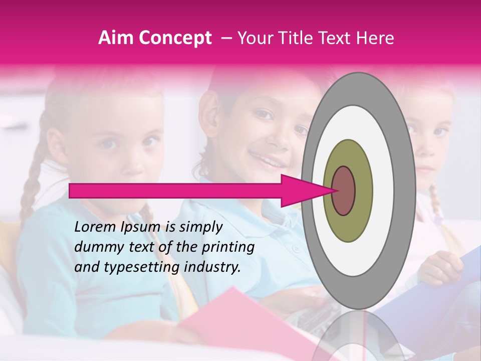 Schoolkid Together Caucasian PowerPoint Template