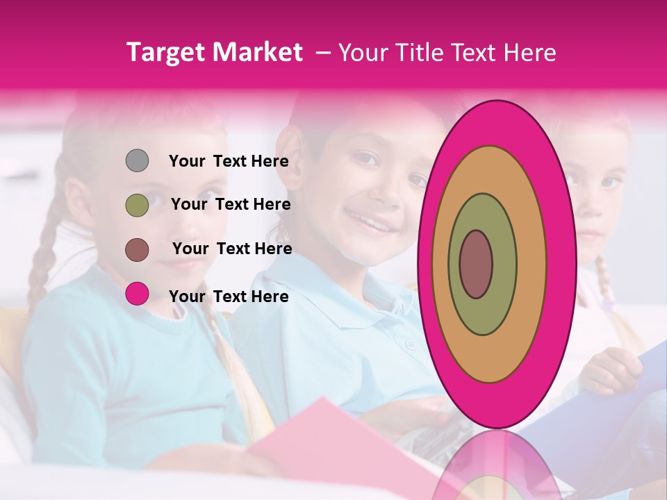 Schoolkid Together Caucasian PowerPoint Template