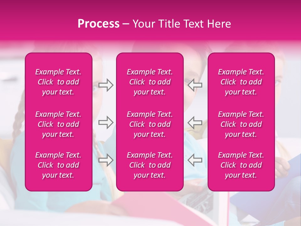 Schoolkid Together Caucasian PowerPoint Template