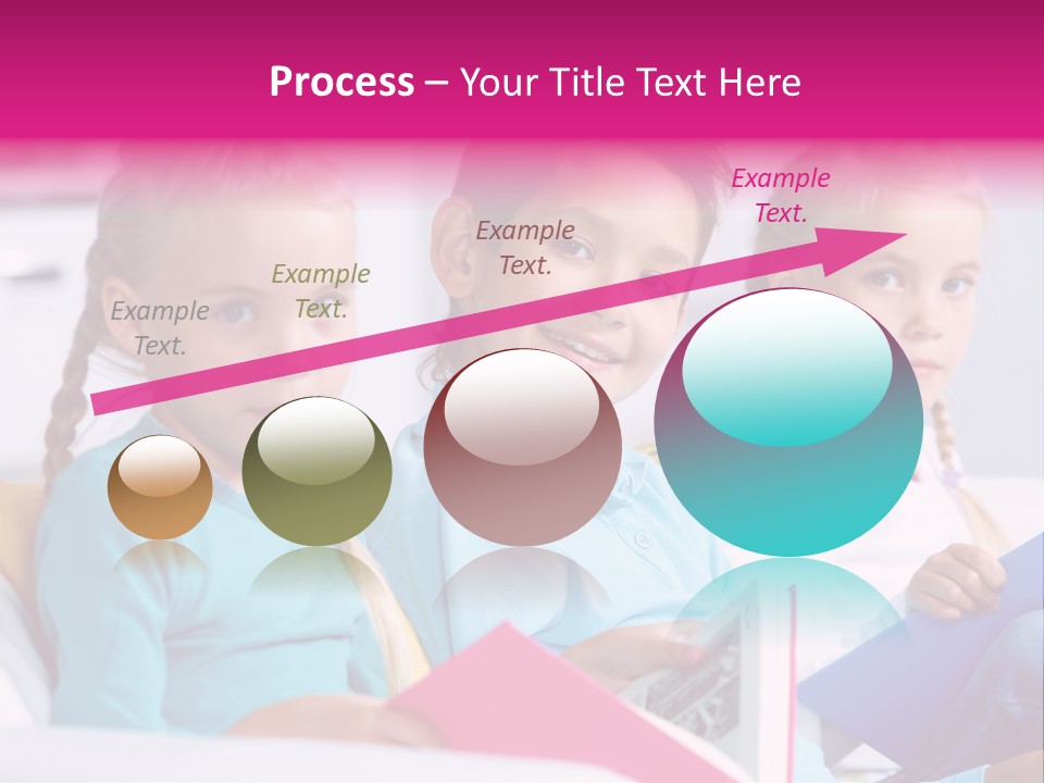 Schoolkid Together Caucasian PowerPoint Template