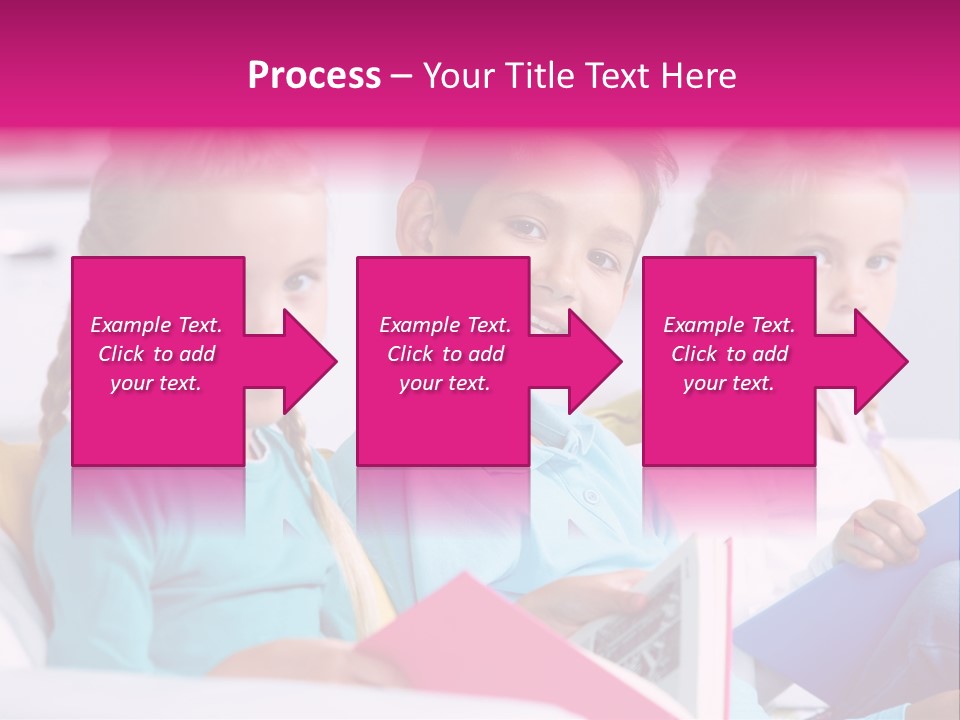 Schoolkid Together Caucasian PowerPoint Template