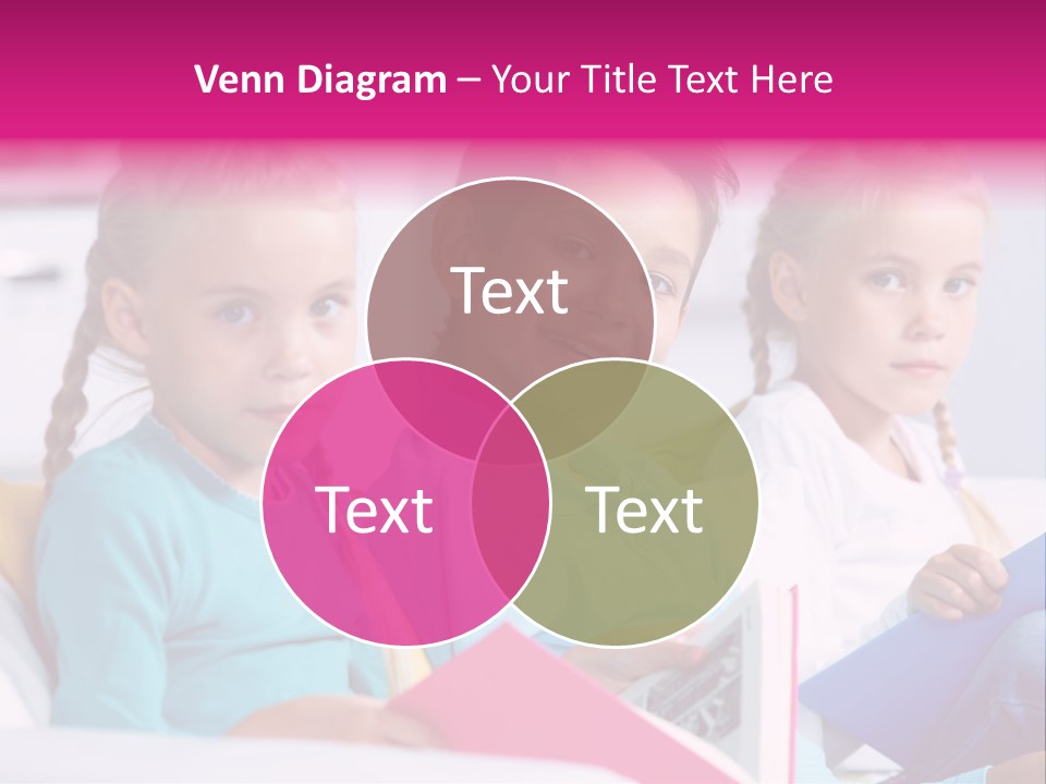 Schoolkid Together Caucasian PowerPoint Template