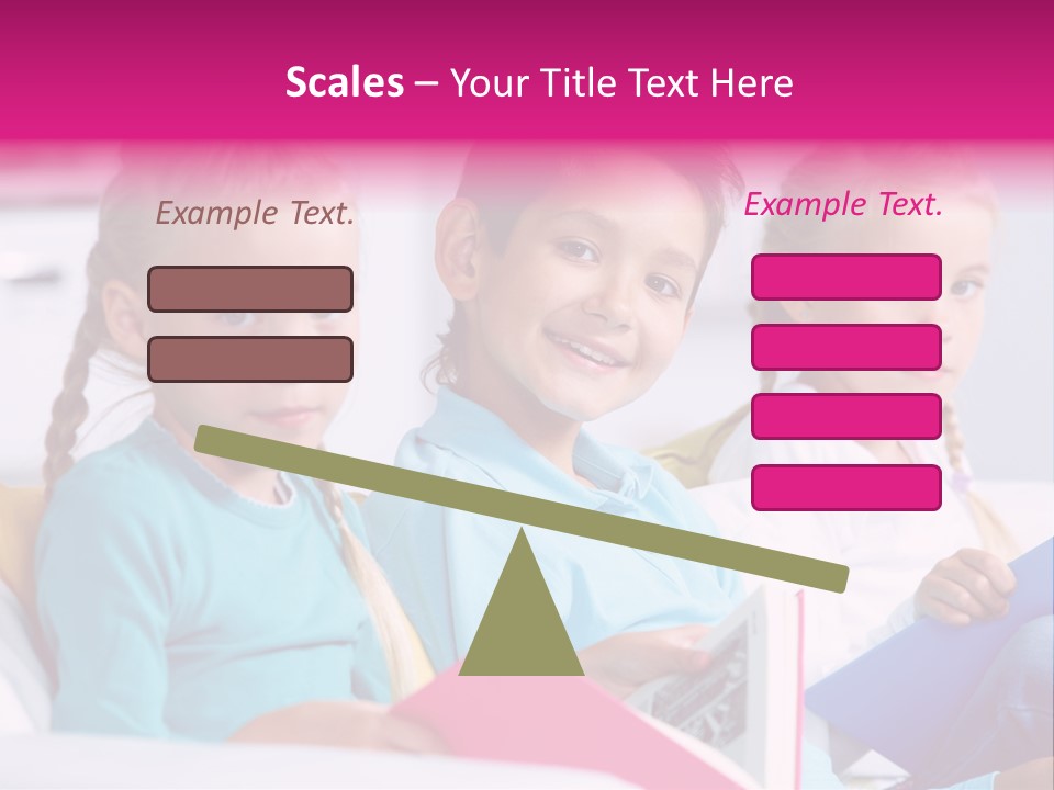 Schoolkid Together Caucasian PowerPoint Template