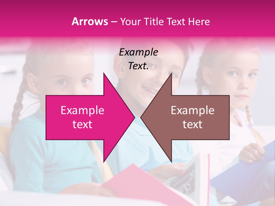 Schoolkid Together Caucasian PowerPoint Template