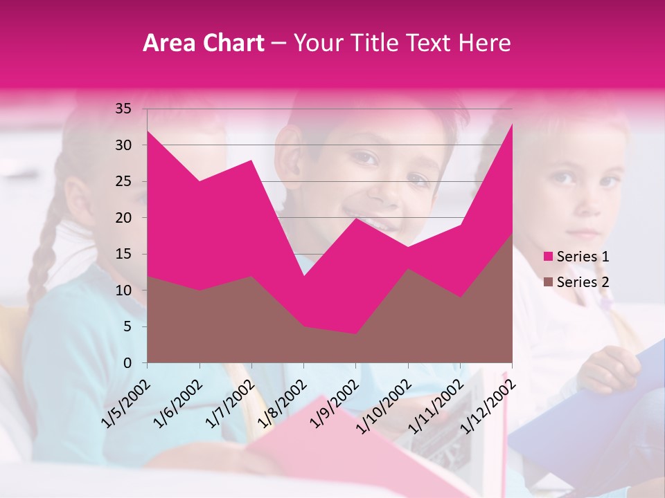 Schoolkid Together Caucasian PowerPoint Template