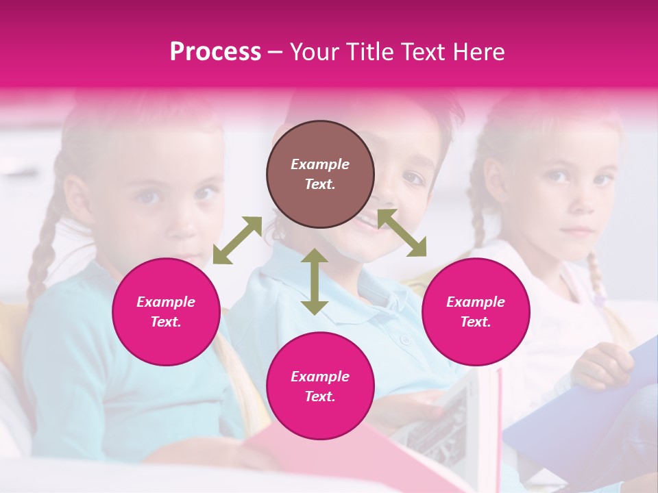 Schoolkid Together Caucasian PowerPoint Template