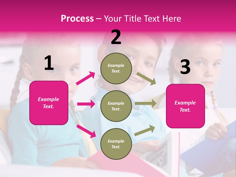 Schoolkid Together Caucasian PowerPoint Template