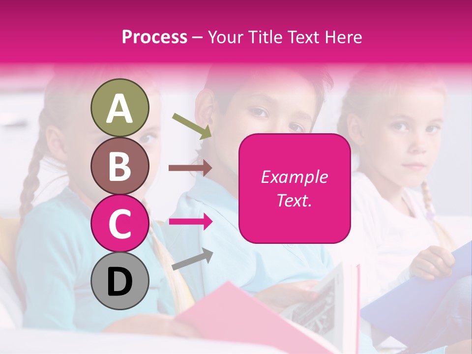 Schoolkid Together Caucasian PowerPoint Template