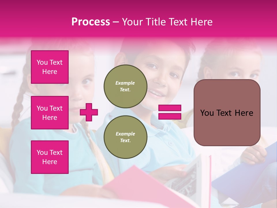 Schoolkid Together Caucasian PowerPoint Template