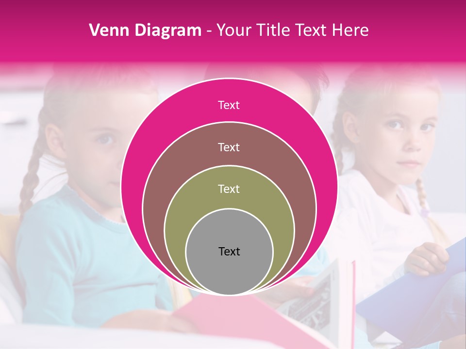 Schoolkid Together Caucasian PowerPoint Template