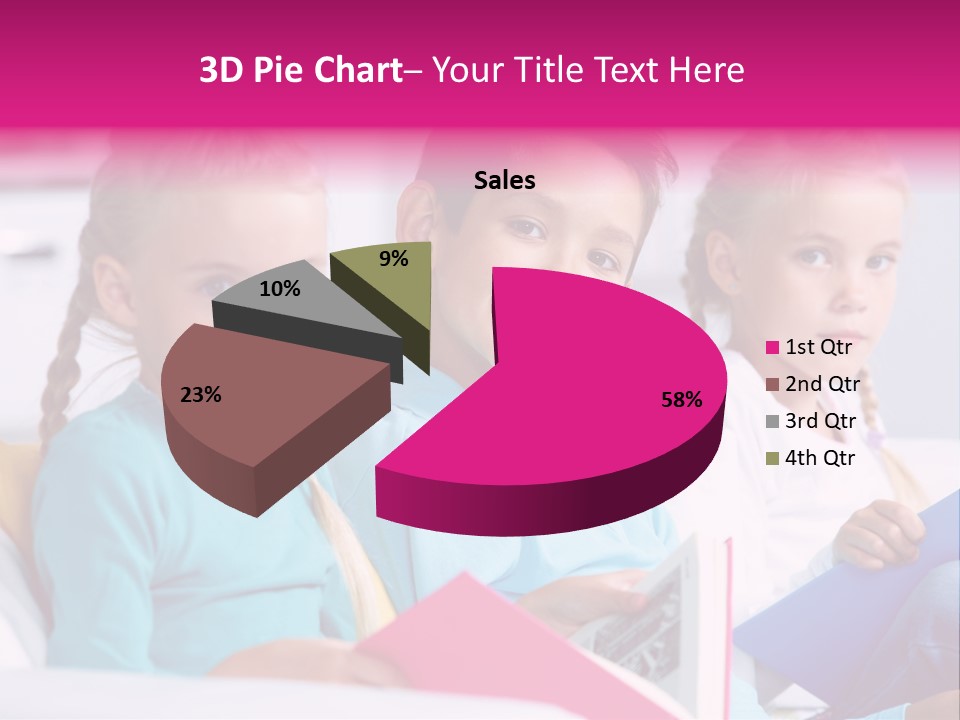 Schoolkid Together Caucasian PowerPoint Template