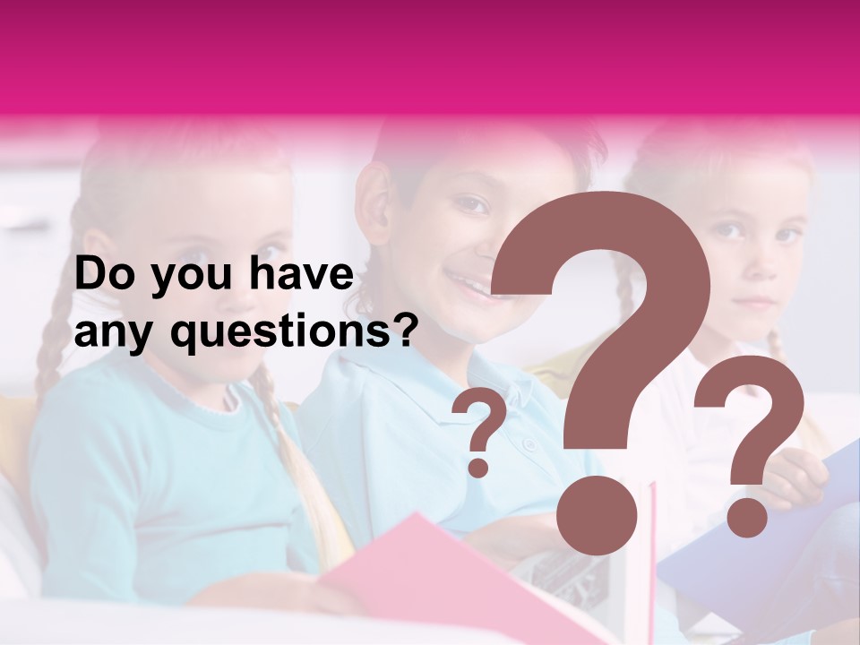 Schoolkid Together Caucasian PowerPoint Template