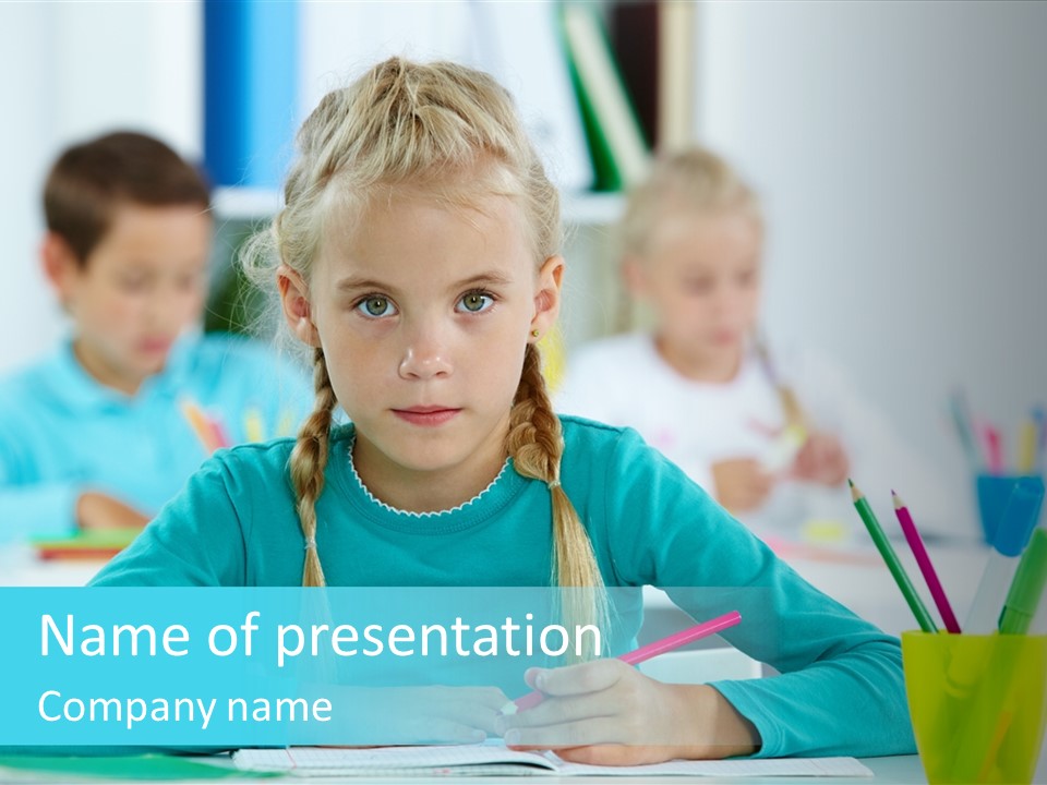 Looking Colour Picture PowerPoint Template