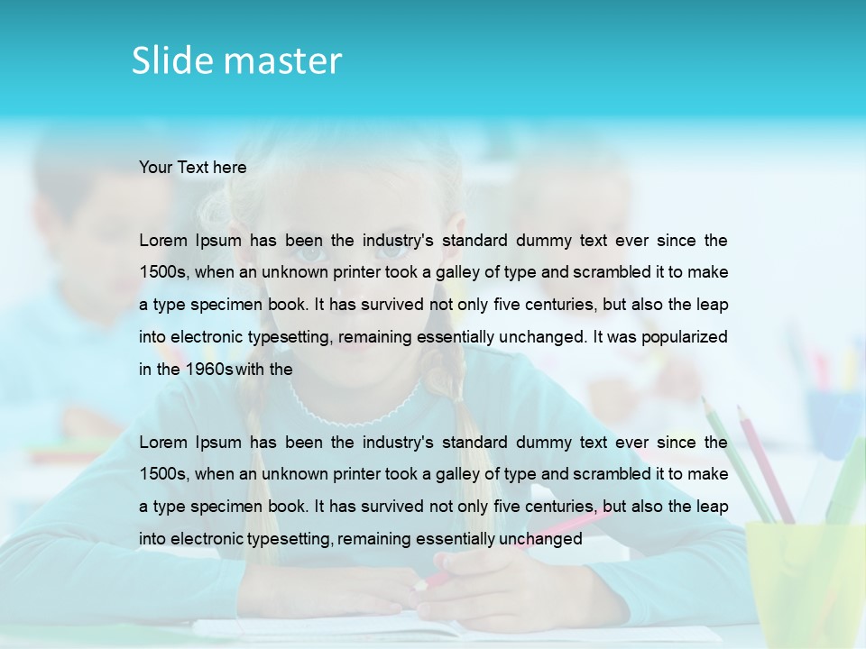 Looking Colour Picture PowerPoint Template