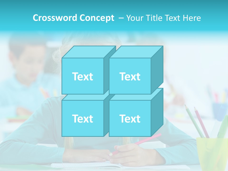 Looking Colour Picture PowerPoint Template