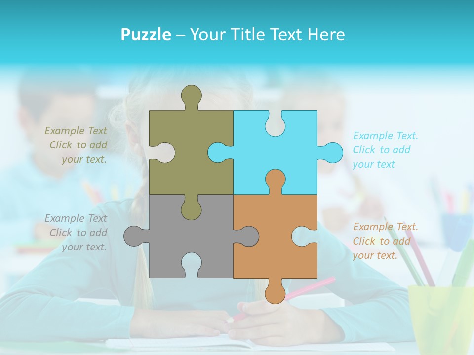 Looking Colour Picture PowerPoint Template