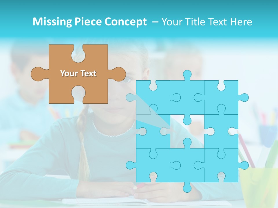 Looking Colour Picture PowerPoint Template