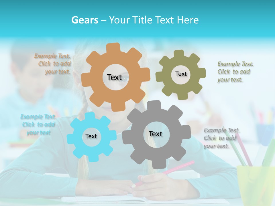 Looking Colour Picture PowerPoint Template