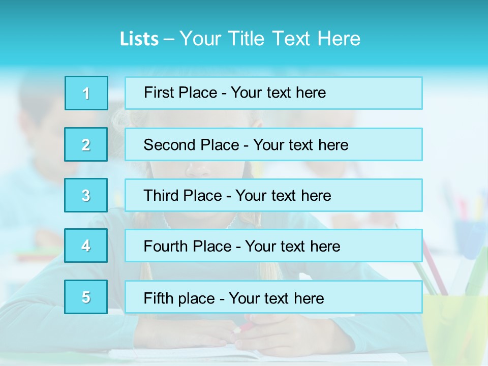 Looking Colour Picture PowerPoint Template