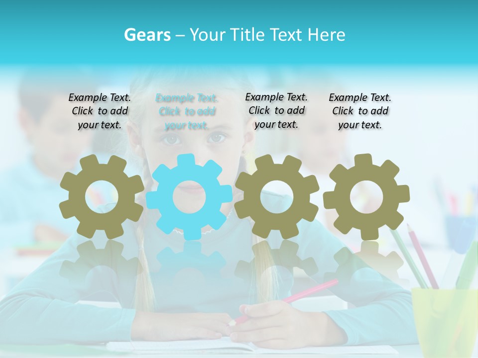 Looking Colour Picture PowerPoint Template