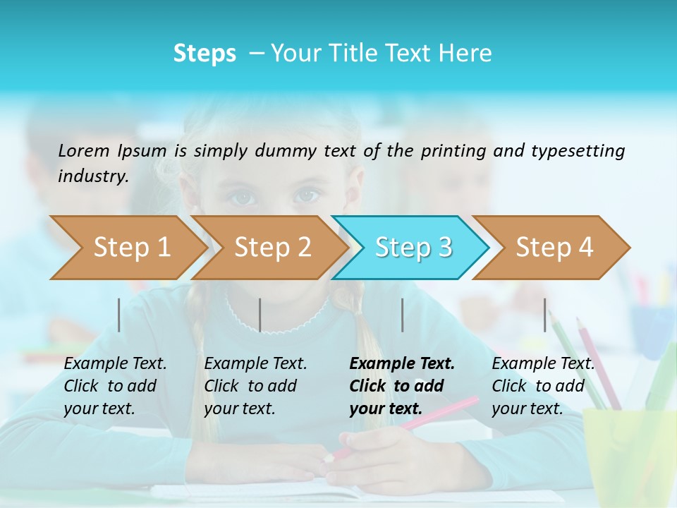 Looking Colour Picture PowerPoint Template