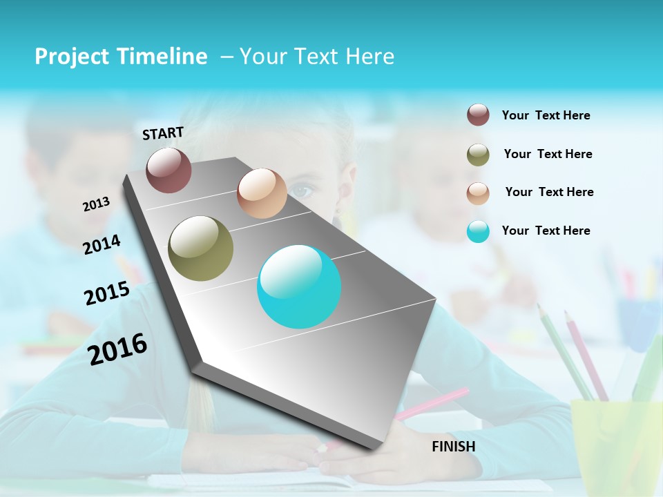 Looking Colour Picture PowerPoint Template
