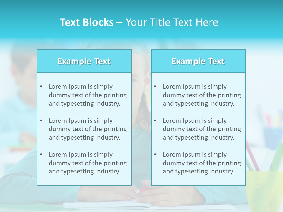 Looking Colour Picture PowerPoint Template