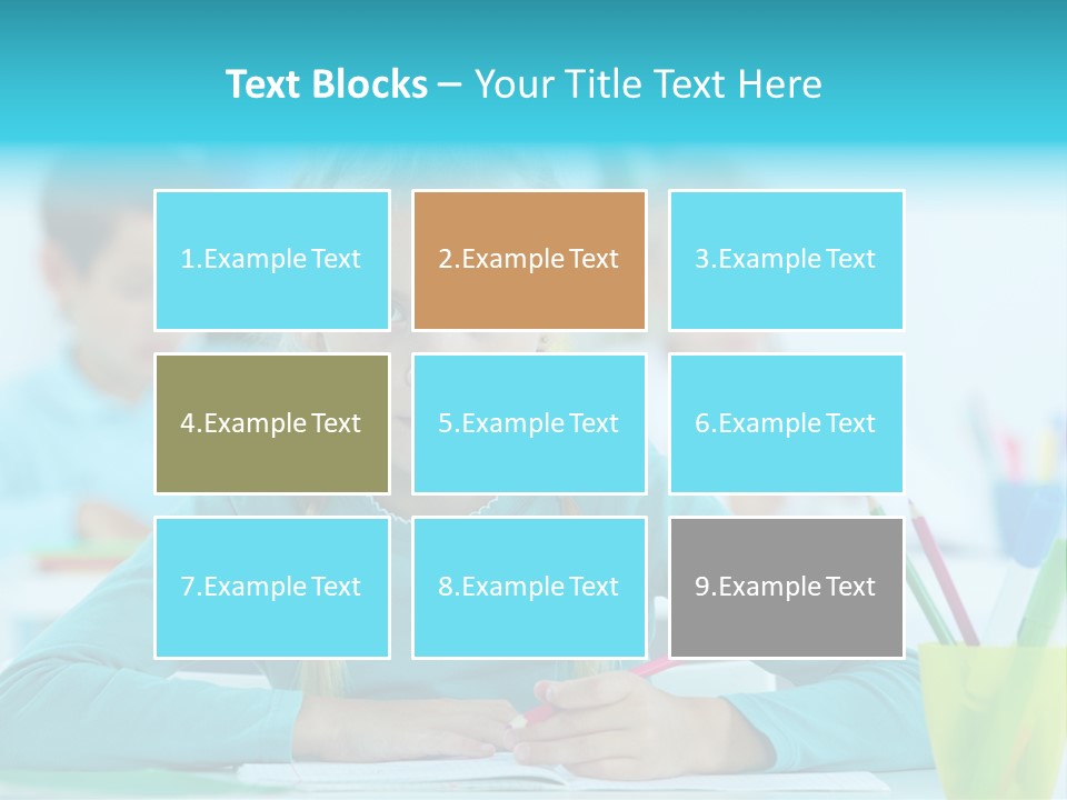 Looking Colour Picture PowerPoint Template