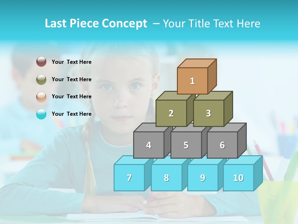 Looking Colour Picture PowerPoint Template