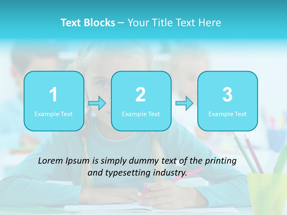 Looking Colour Picture PowerPoint Template