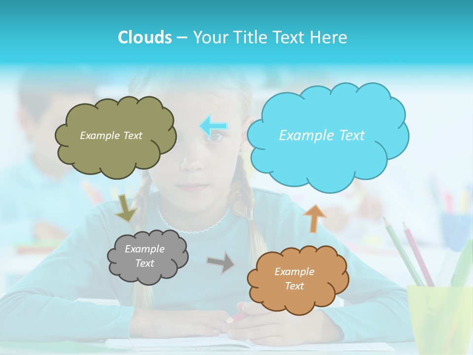 Looking Colour Picture PowerPoint Template